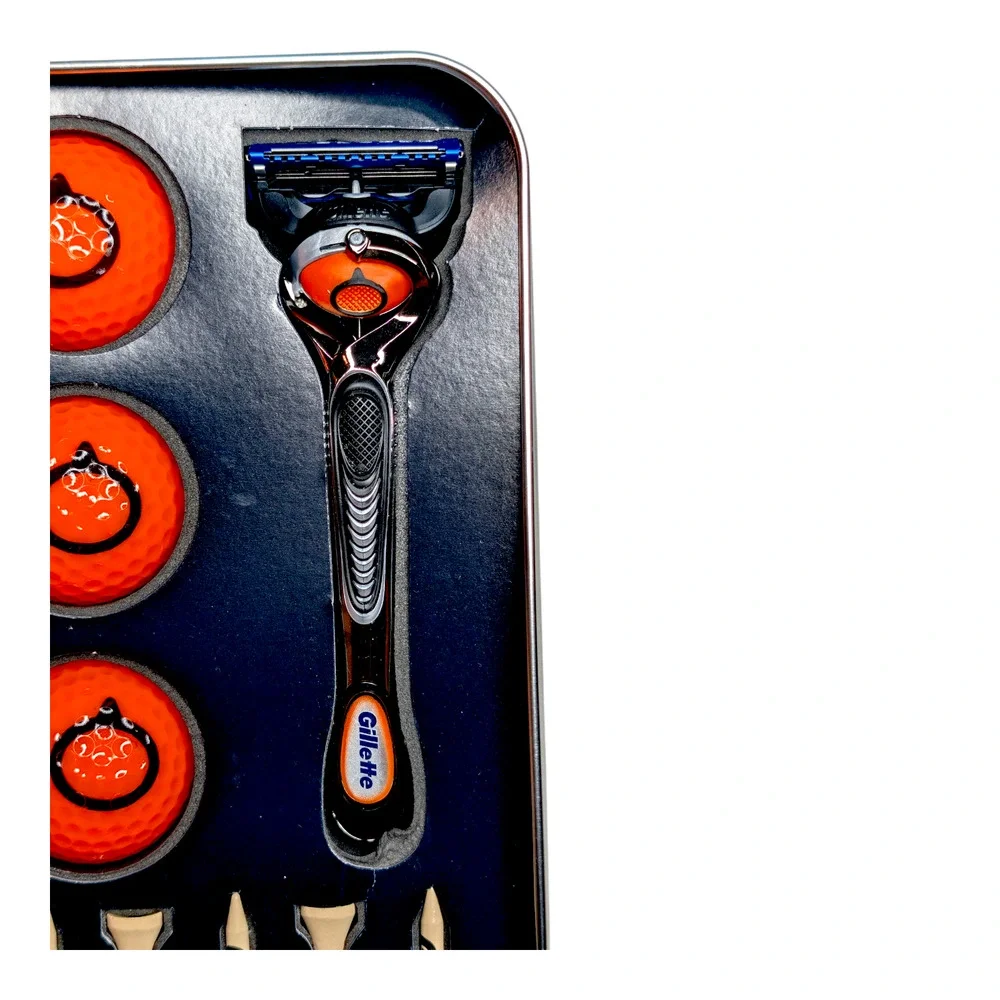 Gillette Fusion ProGlide Men's Shaving Razor Golf Balls and Tees Special Set New